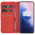 Leather Wallet Case & Card Holder Pouch for OnePlus 7 Pro - Red